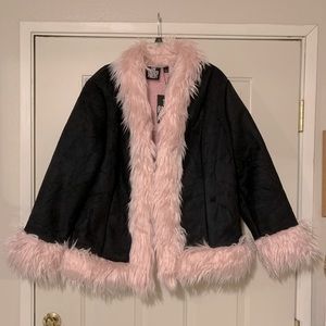 STILL AVAILABLE Ragged priest warp coat. Penny Lane. Y2K. Faux suede. Faux fur.